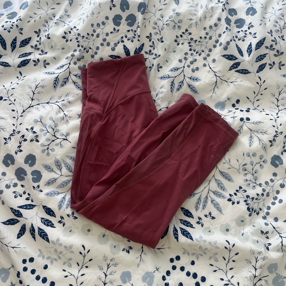 Lululemon Train Times Crop *21" So Merlot Pink